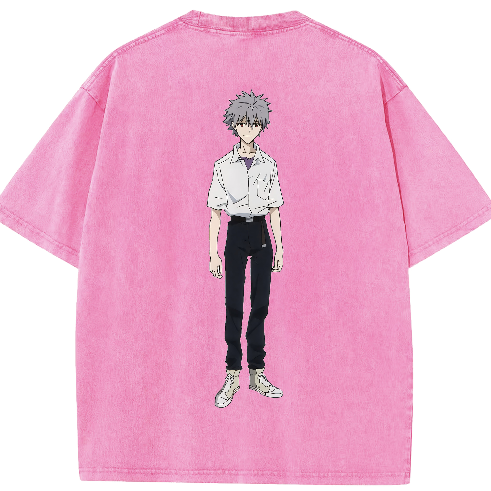 （画像用） EVA 新世紀エヴァンゲリオン 綿100% ヴィンテージ風 半袖Tシャツ（背面プリント）